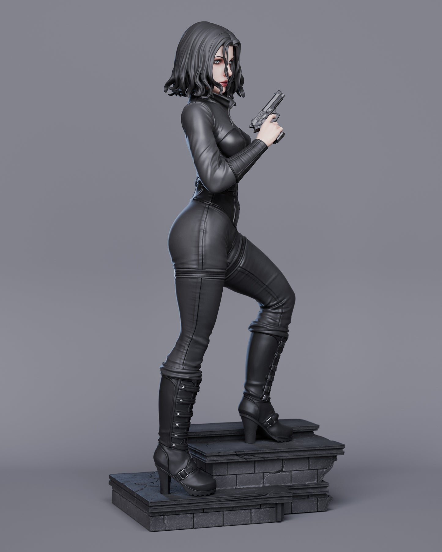 Selene from Underworld 3D printed model statue in a sexy pose