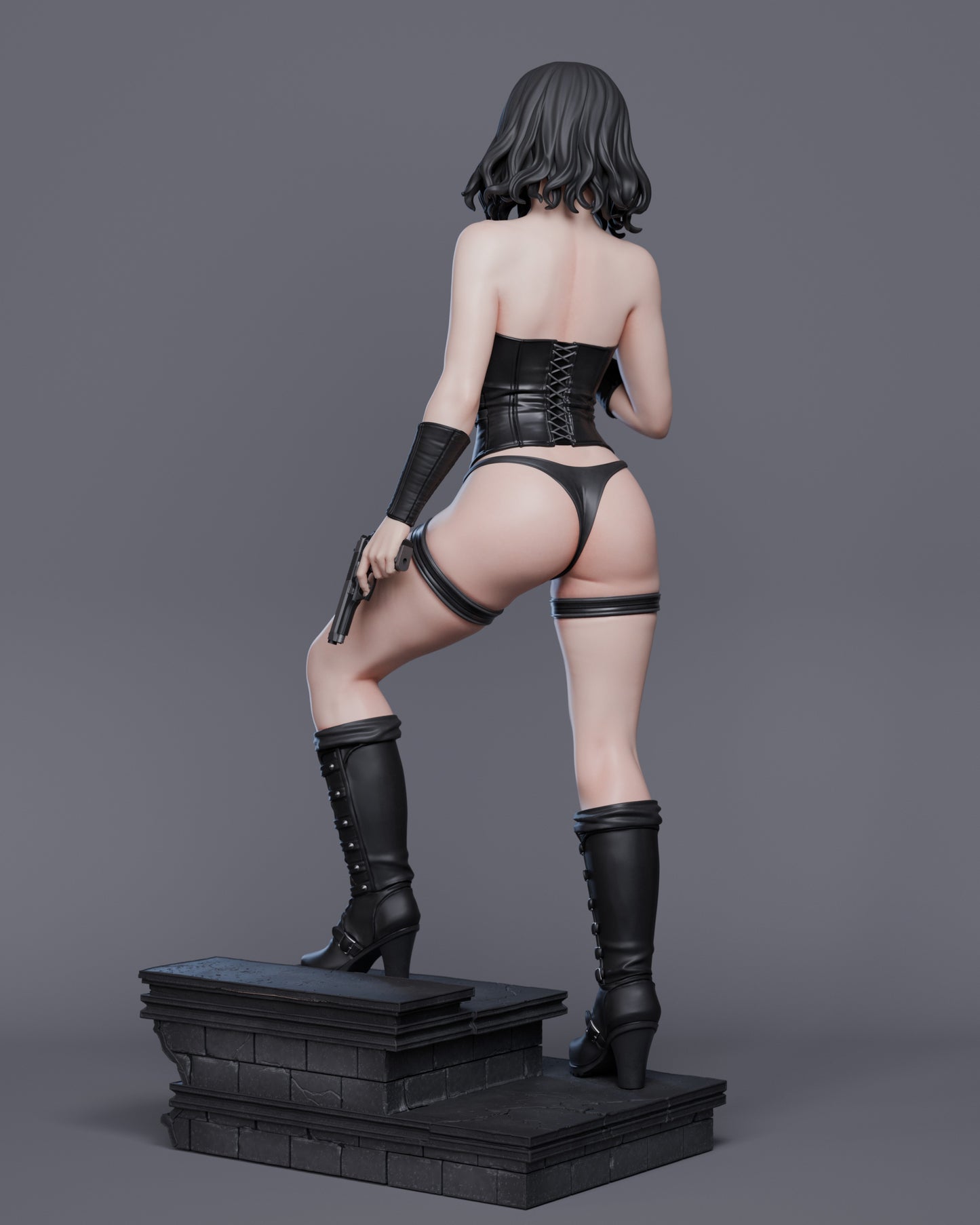 Selene the vampire hunter from Underworld 3D printed model statue in a sexy pose