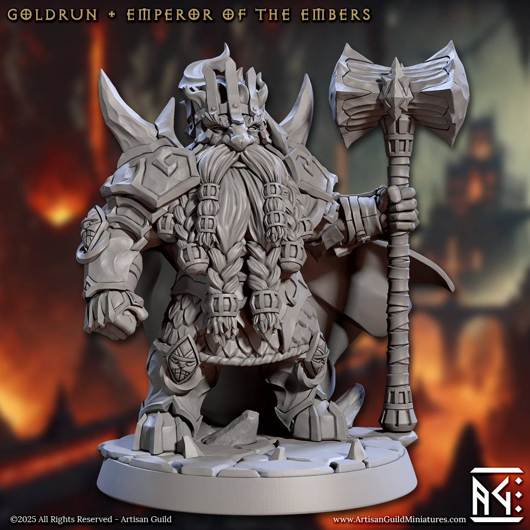 Goldrun Dwarf Emperor of Embers | Magmaforged Dwarves | Artisan Guild