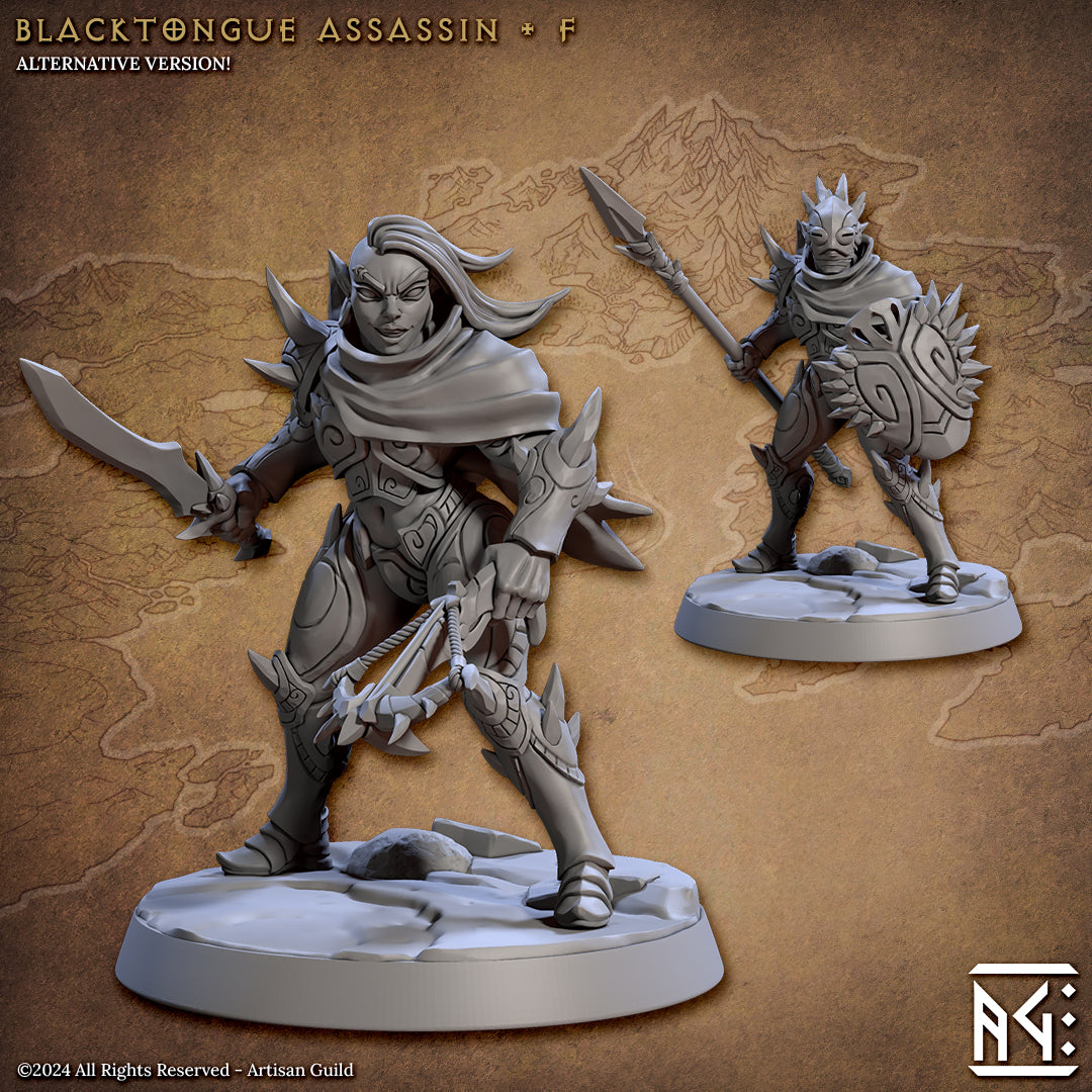 Assassin Miniatures | Blacktongue Assassins | Fantasy D&D Miniature | Artisan Guild