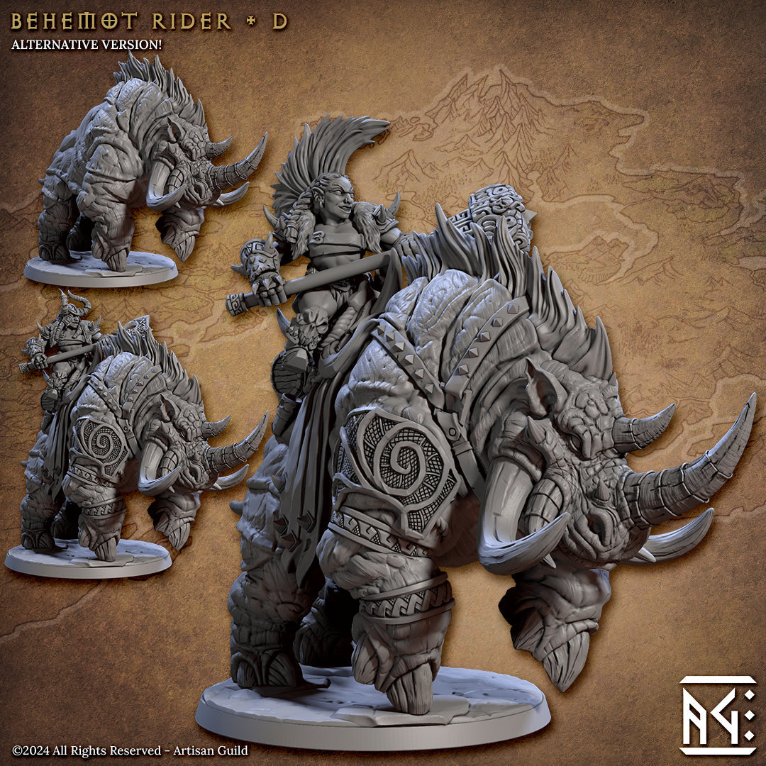 Behemot Rider Miniatures | The Quest For Goldvein | Artisan Guild