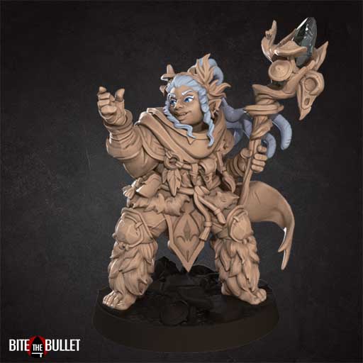 Druid | Halflings | Fantasy Miniature | Bite the Bullet