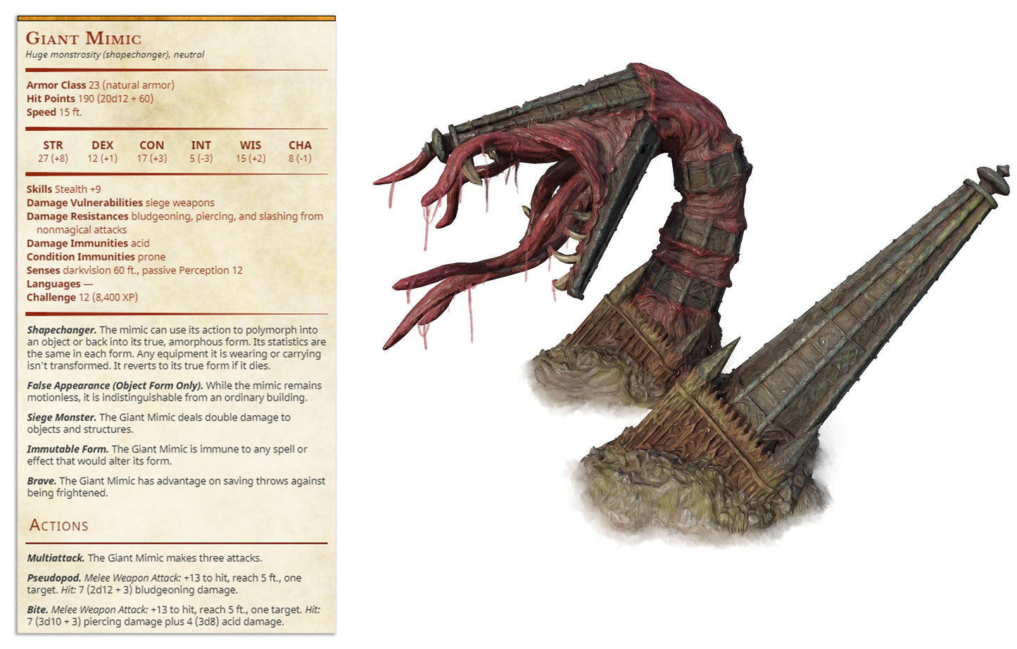 Giant Mimic | Ninjas & Mimics | Fantasy Miniature | Printed Obsession