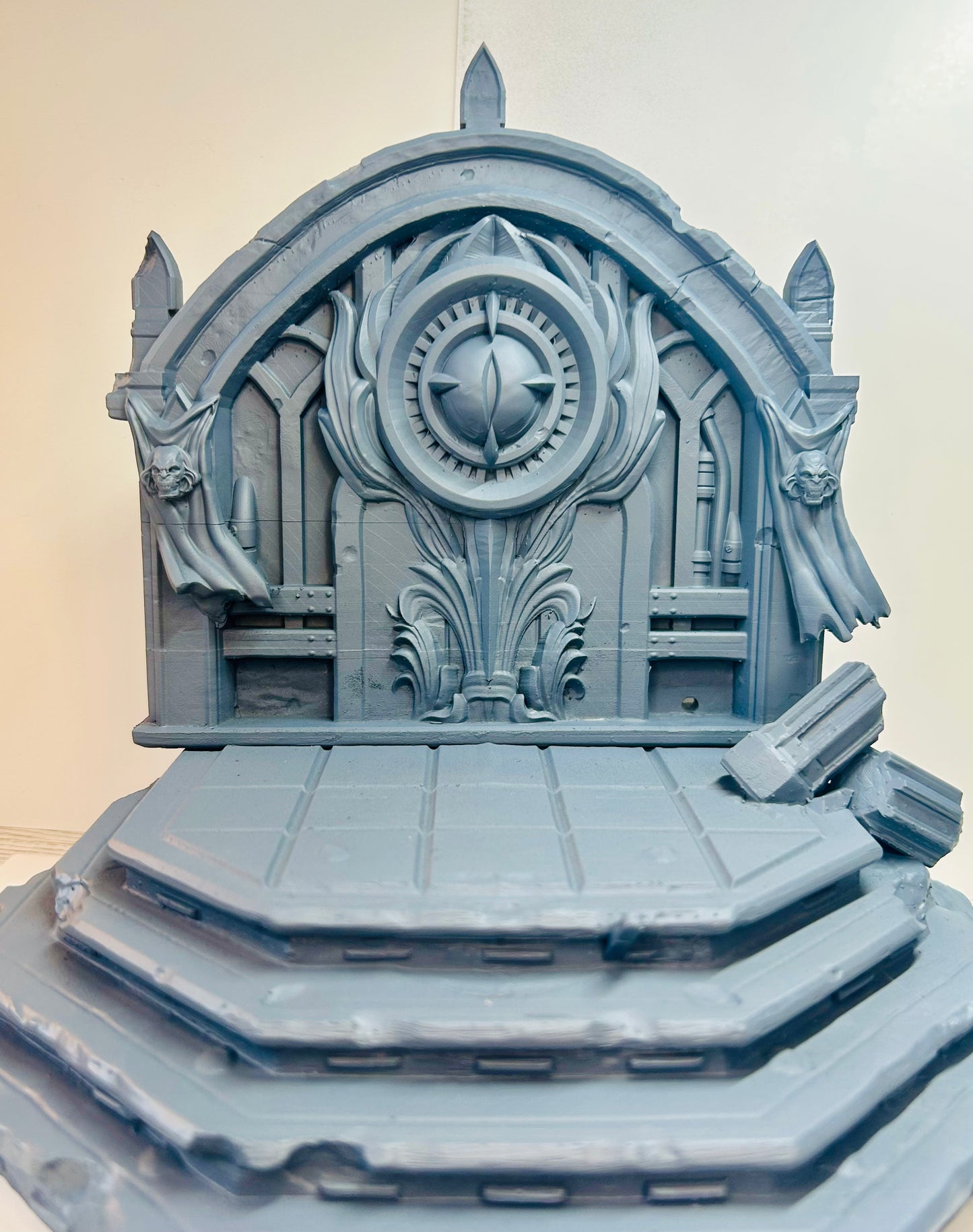 3D printed Emperor vs Horus diorama final battle Siege of Terra