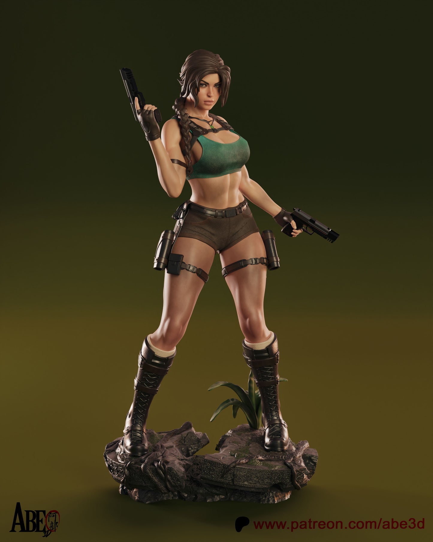 Lara Croft, Tomb Raider, game, sexy, babe, 3d, printed, resin, statue, figure, table top
