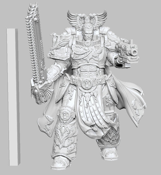 Rogal Dorn, Promarch of the Imperial Fists Legion standing in defiance of Chaos from Warhammer 40000