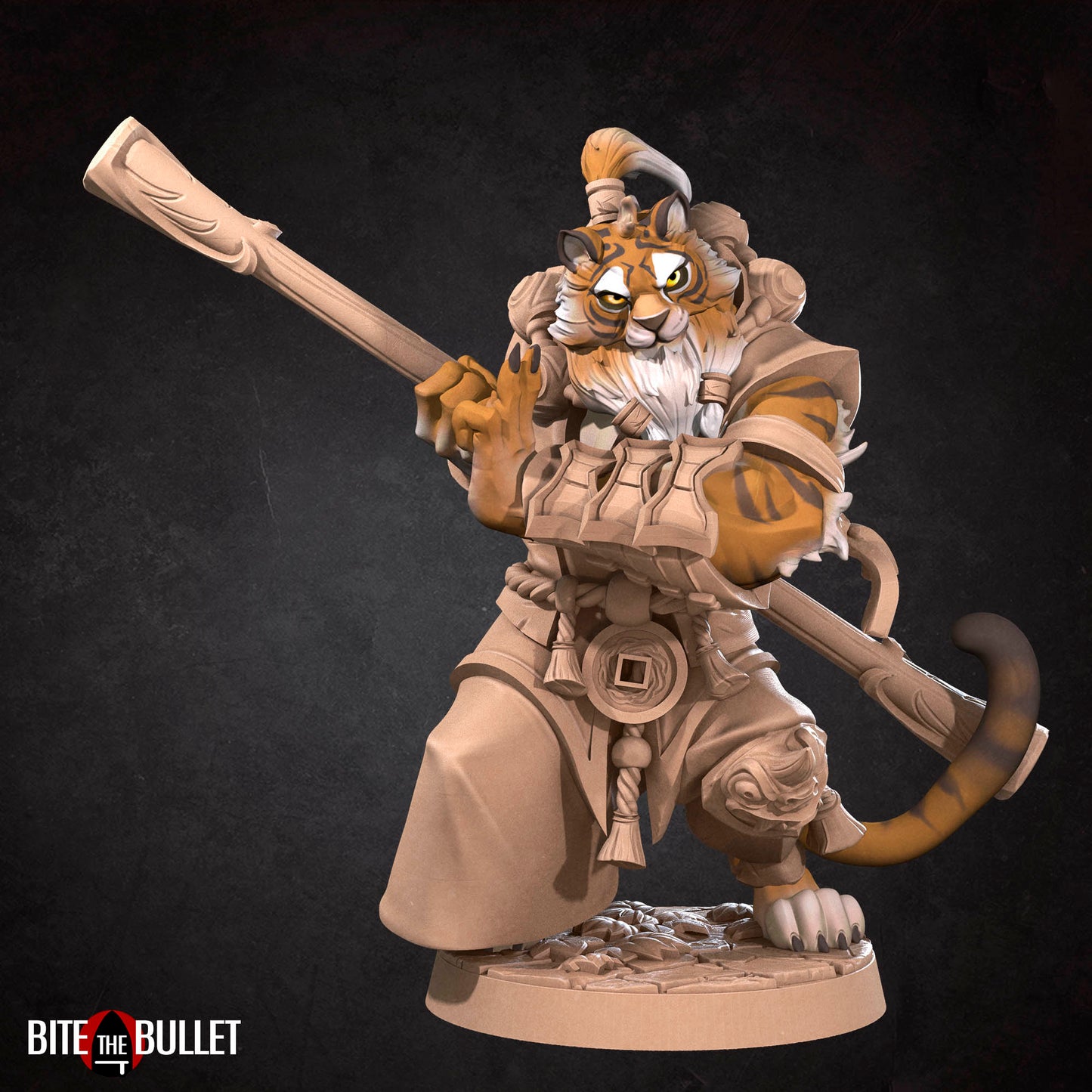 Monk (Staff) | Tabaxi | Fantasy Miniature | Bite the Bullet