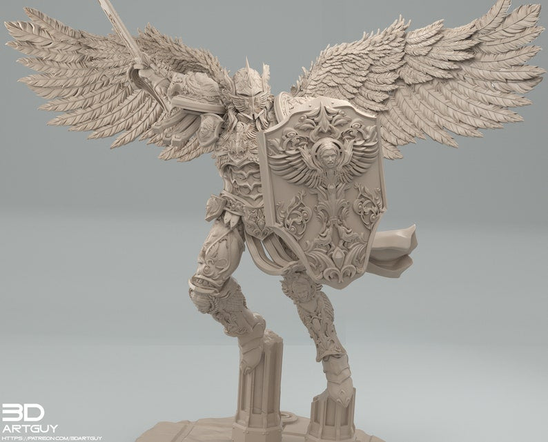 Sanguinius 3d printed resin proxy for Warhammer 40k or Horus Heresy games in ornate armour