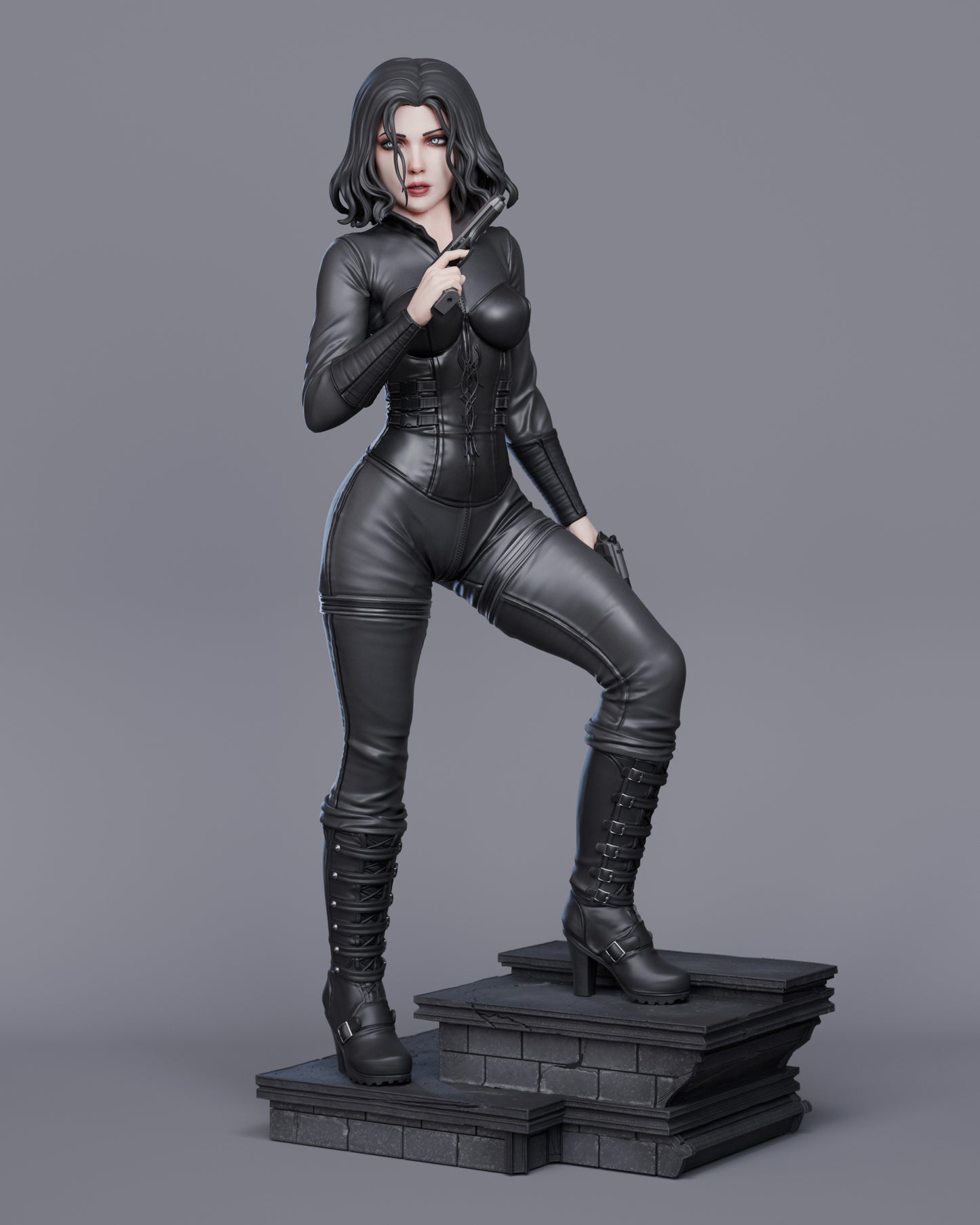 Selene from the Underworld film serise 3D printed model statue in a sexy pose
