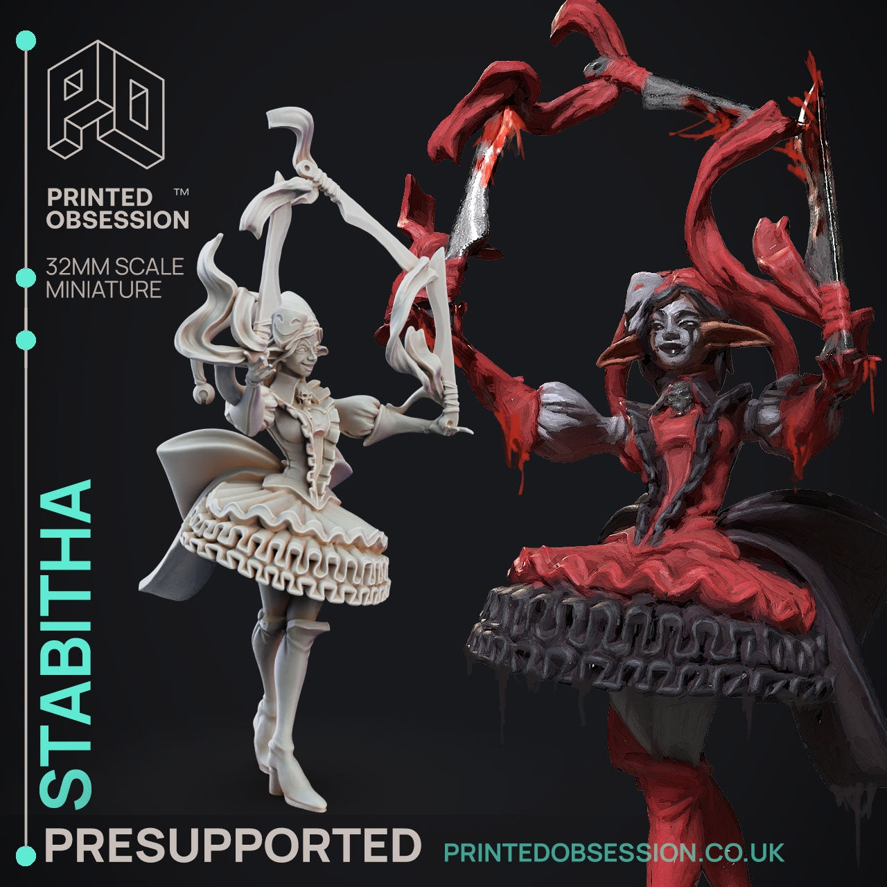 Stabitha | Circus of Horrors | Fantasy Miniature | Printed Obsession