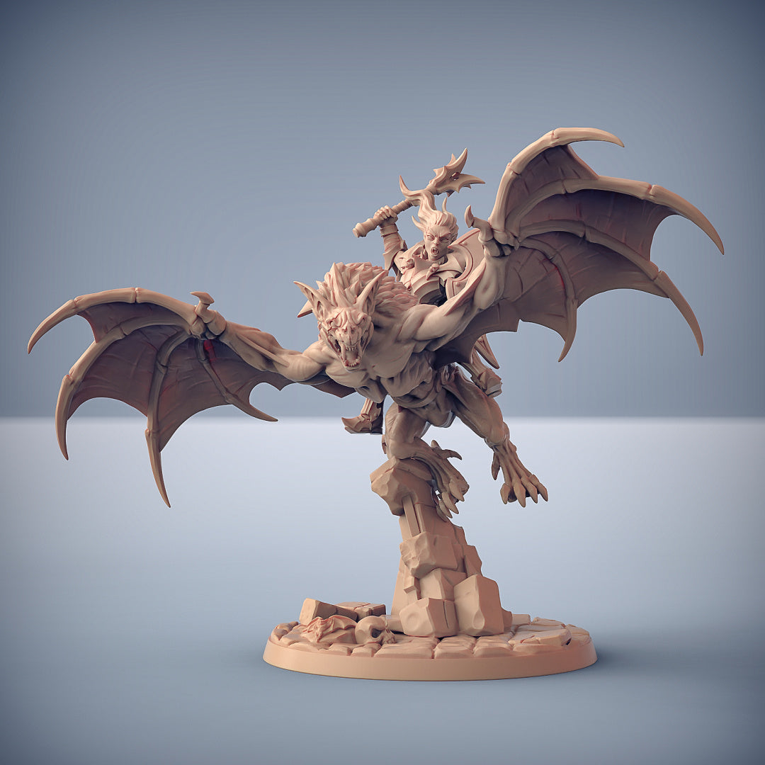 Vampiric Beast Rider D | The Bloodhunt | Fantasy D&D Miniature | Artisan Guild