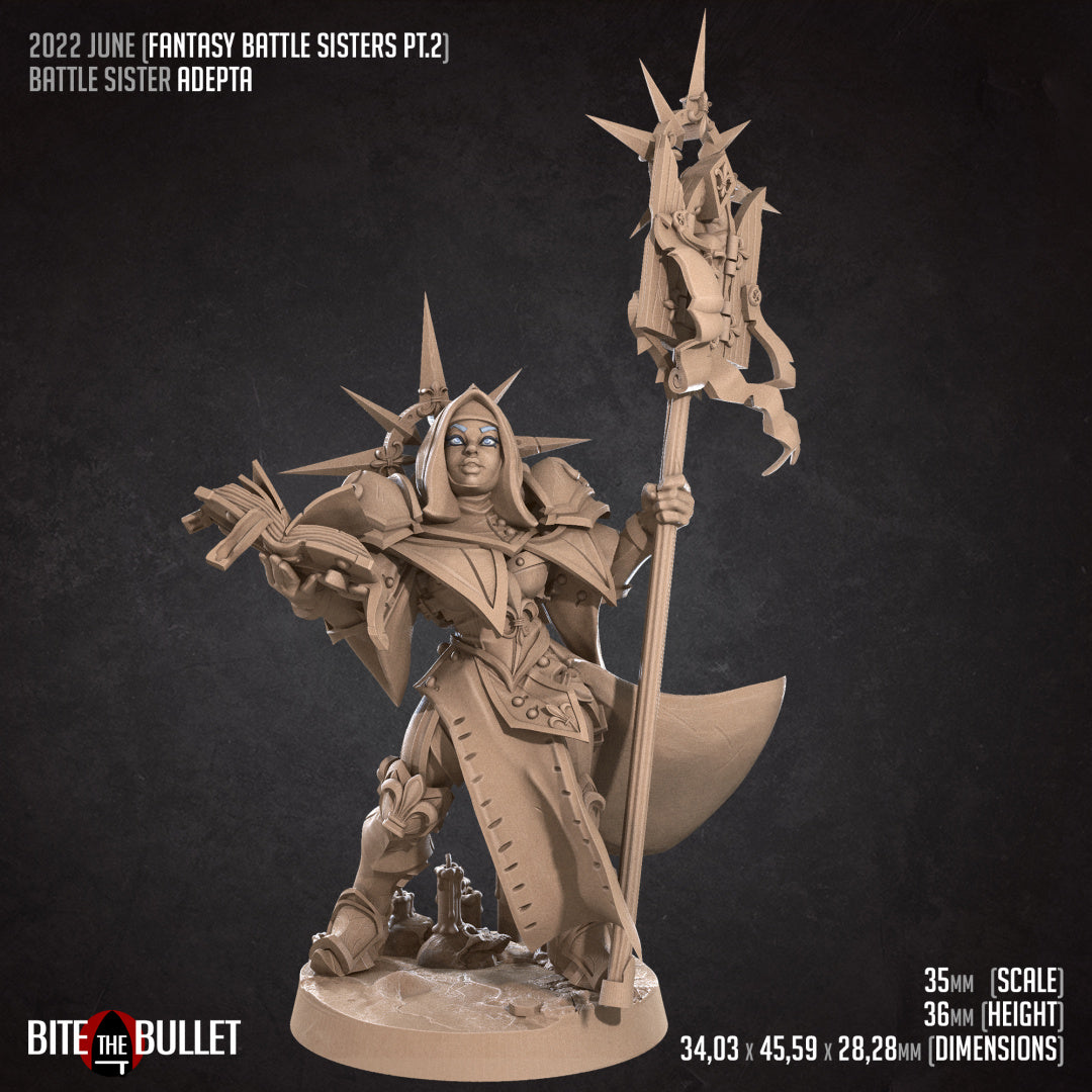 War Sister Adepta Veiled | Battle Sisters Part 2 | Fantasy Miniature | Bite the Bullet