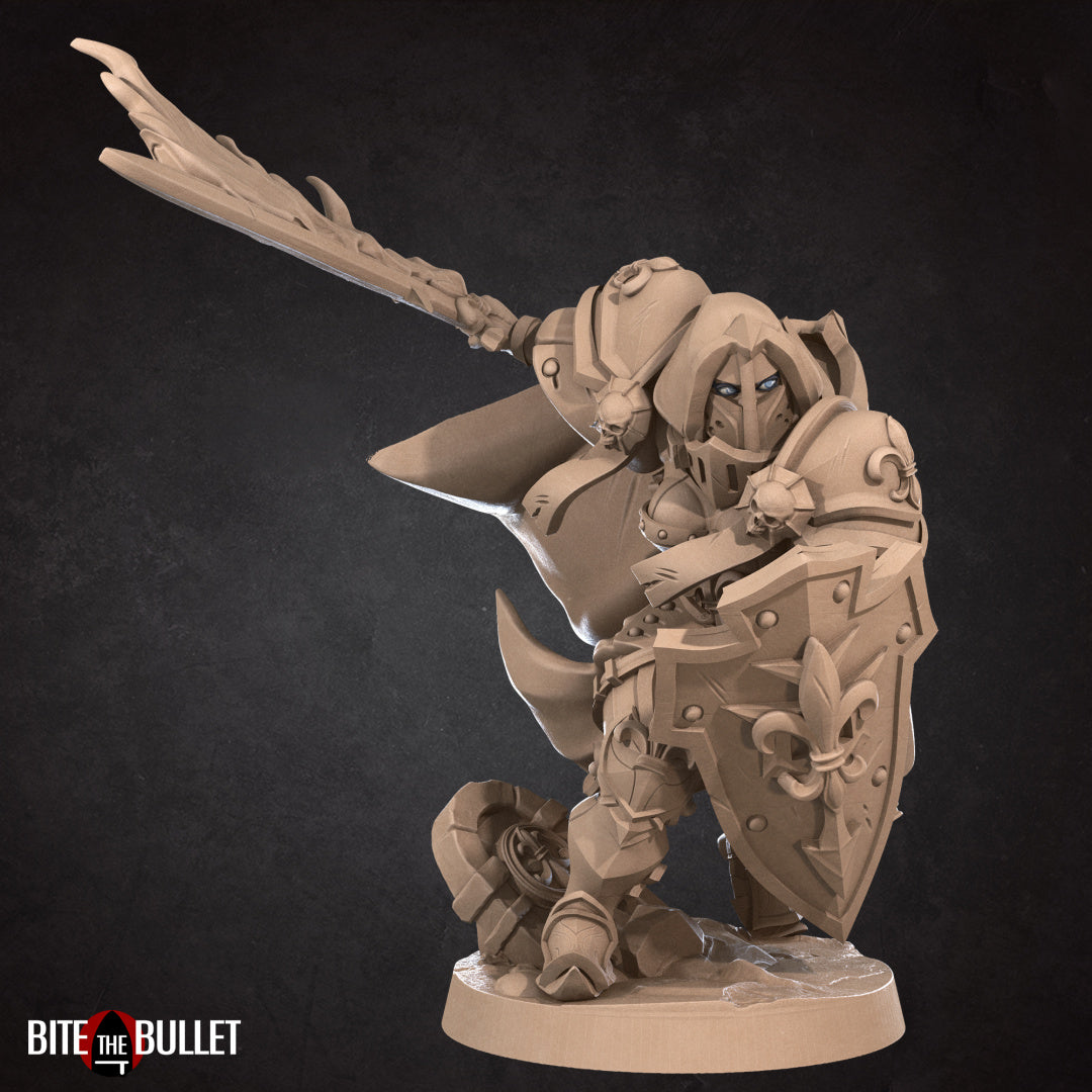 War Sister Crusader w/Helm | Battle Sisters Part 2 | Fantasy Miniature | Bite the Bullet