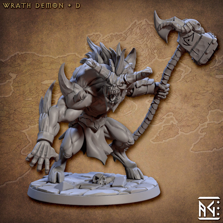 Wrath Demon D | Abyss Demons | Fantasy D&D Miniature | Artisan Guild