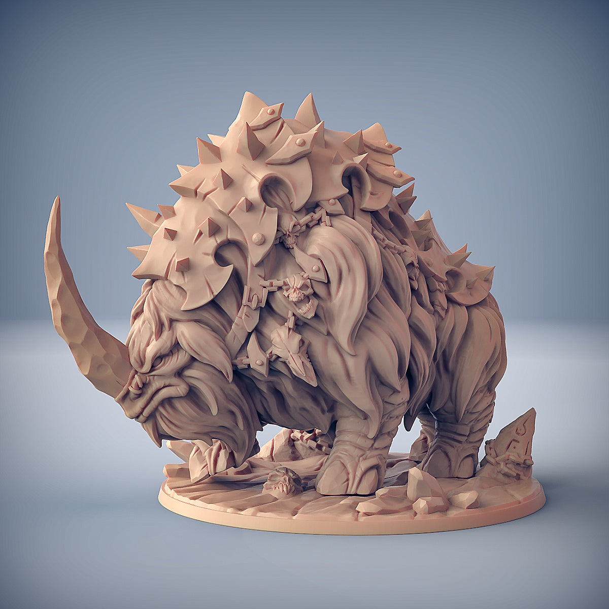 Armored Frosthorn | Frostmetal Clan | Fantasy D&D Miniature | Artisan Guild