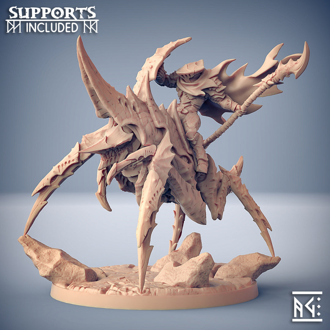 Hiro Dustwalker on Battle-Prawn | Scourgeland Survivors | Fantasy D&D Miniature | Artisan Guild