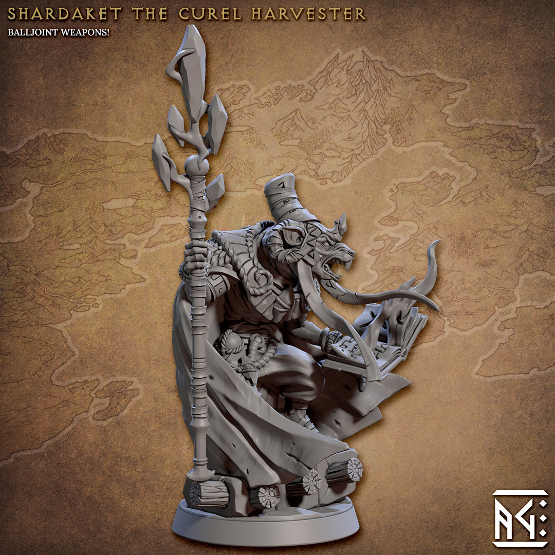 Cruel Harvester Shardaket | Sandfang Ratkin | Fantasy D&D Miniature | Artisan Guild