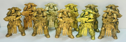 Painting warahmemr, D&D or any table top game minis with gold guide and review. 