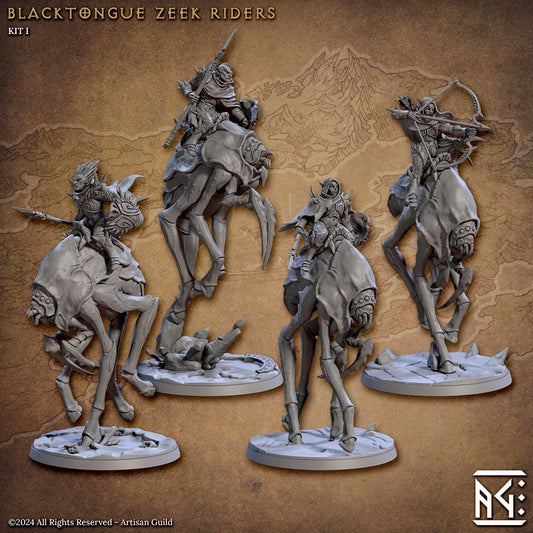 Zeek Rider Miniatures | Blacktongue Assassins | Fantasy D&D Miniature | Artisan Guild