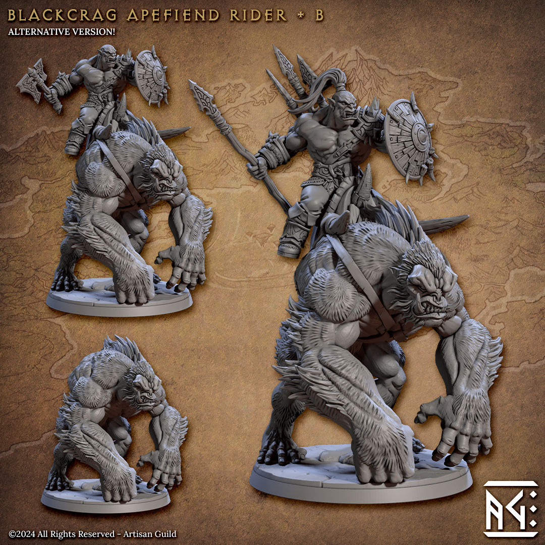 Blackcrag Orcs Miniatures (Full Set) | Fantasy D&D Miniature | Artisan Guild