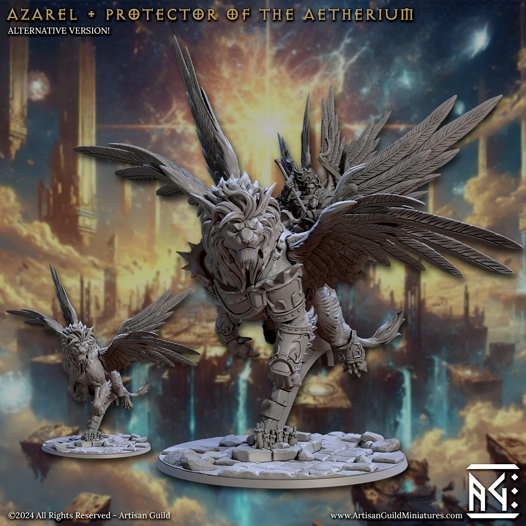 Azarel with Gryphon Mount | Wrath of the Malakim | Artisan Guild