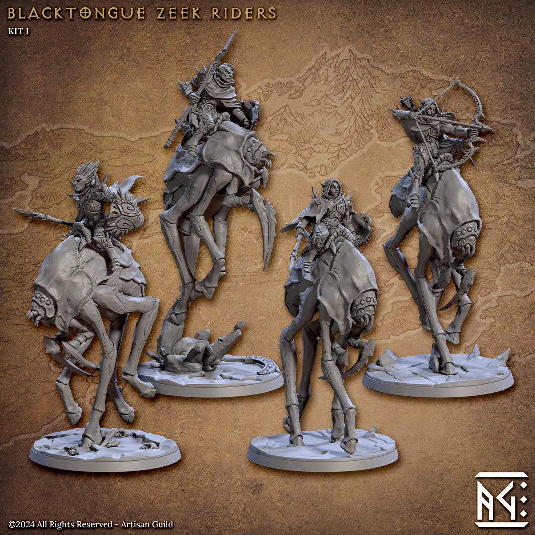 Blacktongue Assassins Miniatures (Full Set) | Fantasy D&D Miniature | Artisan Guild