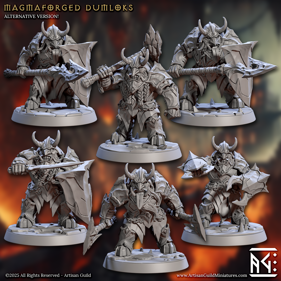 Dwarf Magmaforged Dumlok Miniatures  | Magmaforged Dwarves | Artisan Guild