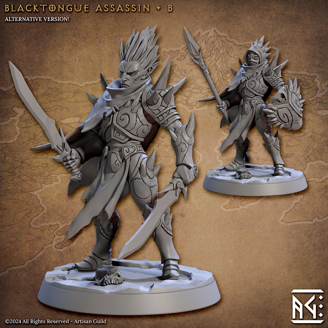Assassin Miniatures | Blacktongue Assassins | Fantasy D&D Miniature | Artisan Guild