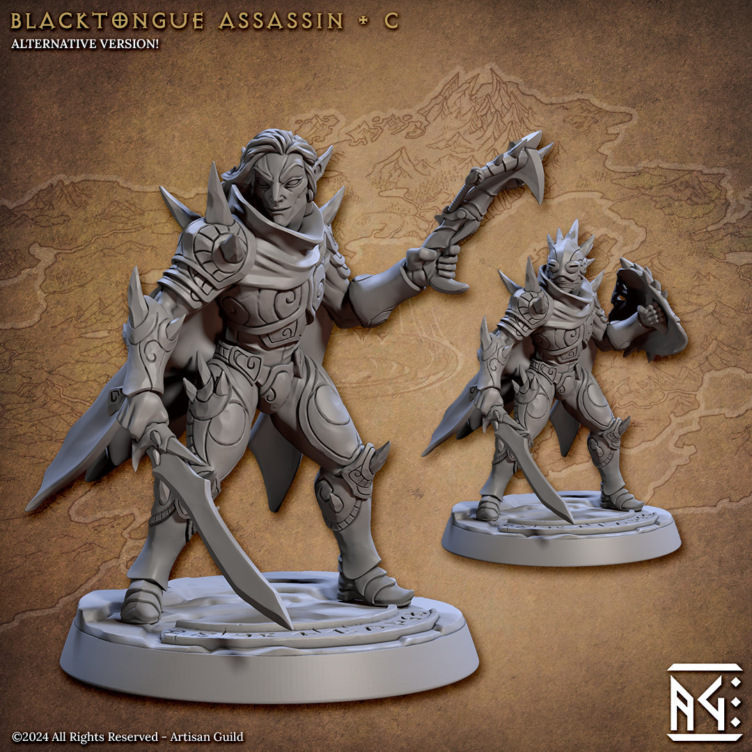 Assassin Miniatures | Blacktongue Assassins | Fantasy D&D Miniature | Artisan Guild