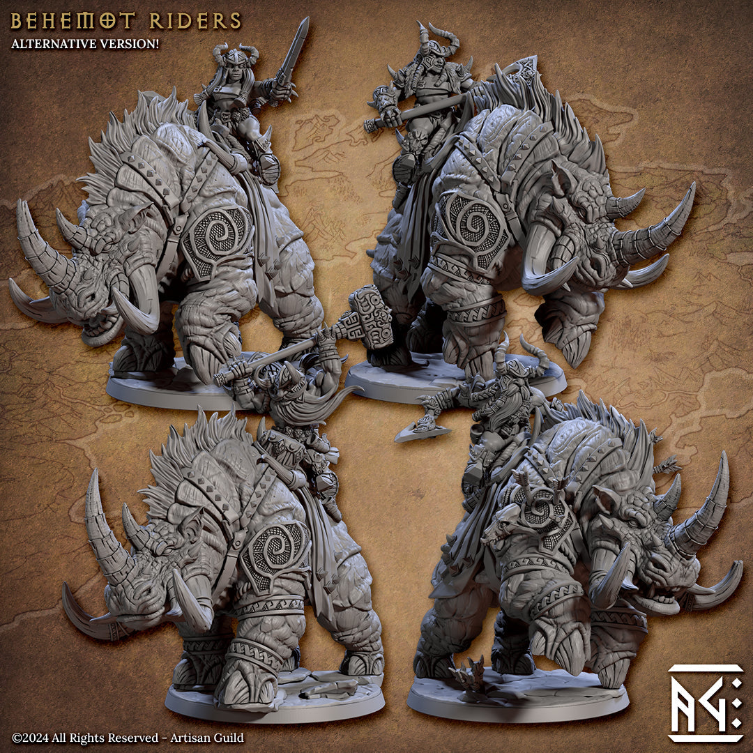 Behemot Rider Miniatures | The Quest For Goldvein | Artisan Guild