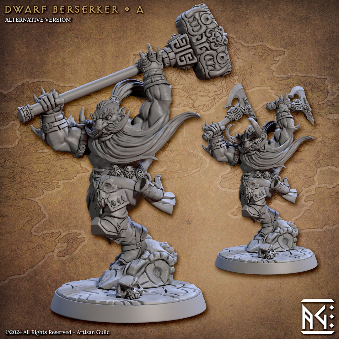 Dwarven Berserker Miniatures | The Quest For Goldvein | Artisan Guild