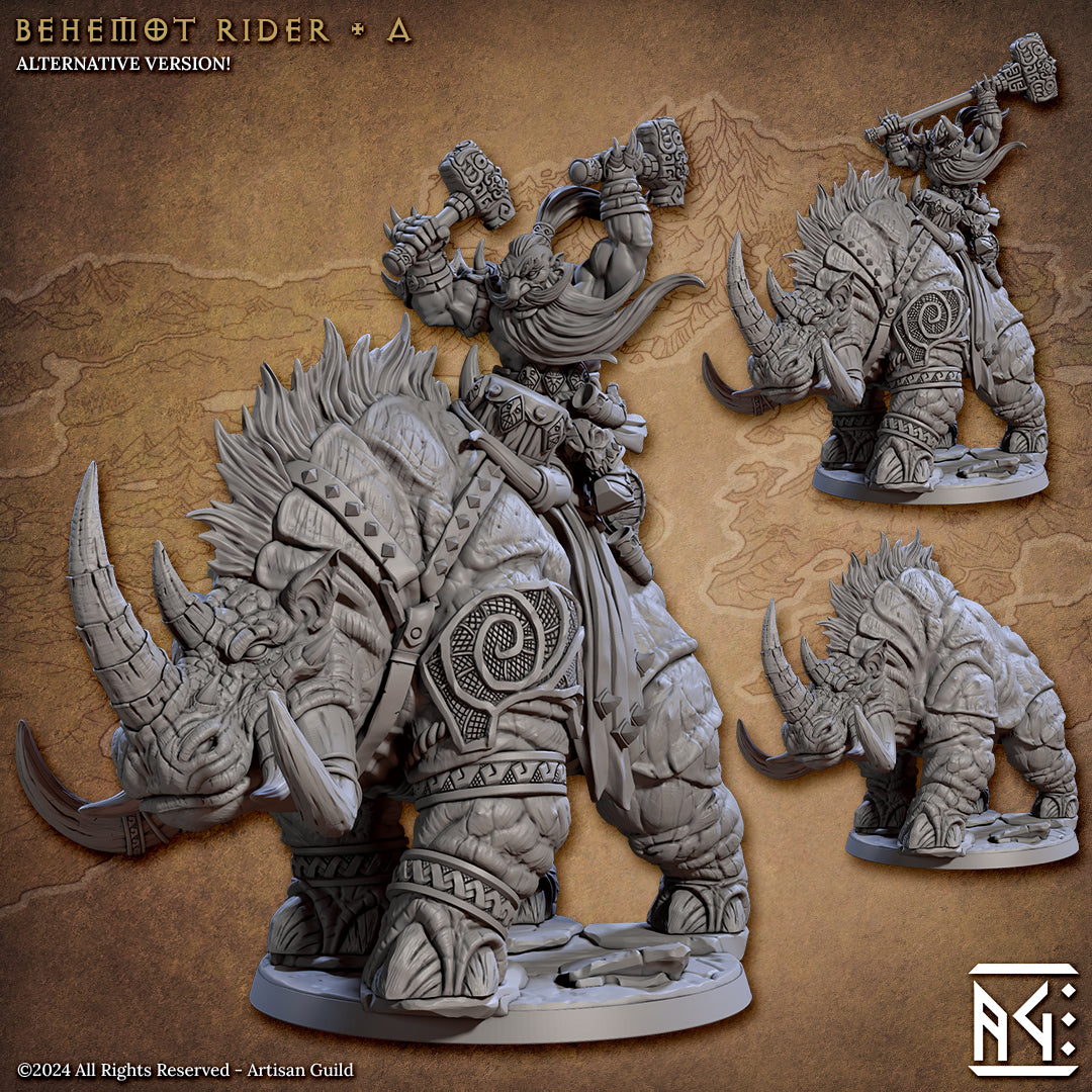 Behemot Rider Miniatures | The Quest For Goldvein | Artisan Guild