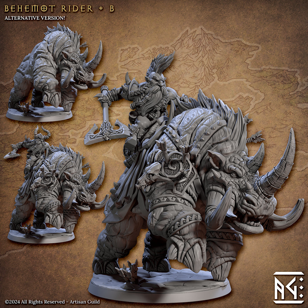 Behemot Rider Miniatures | The Quest For Goldvein | Artisan Guild