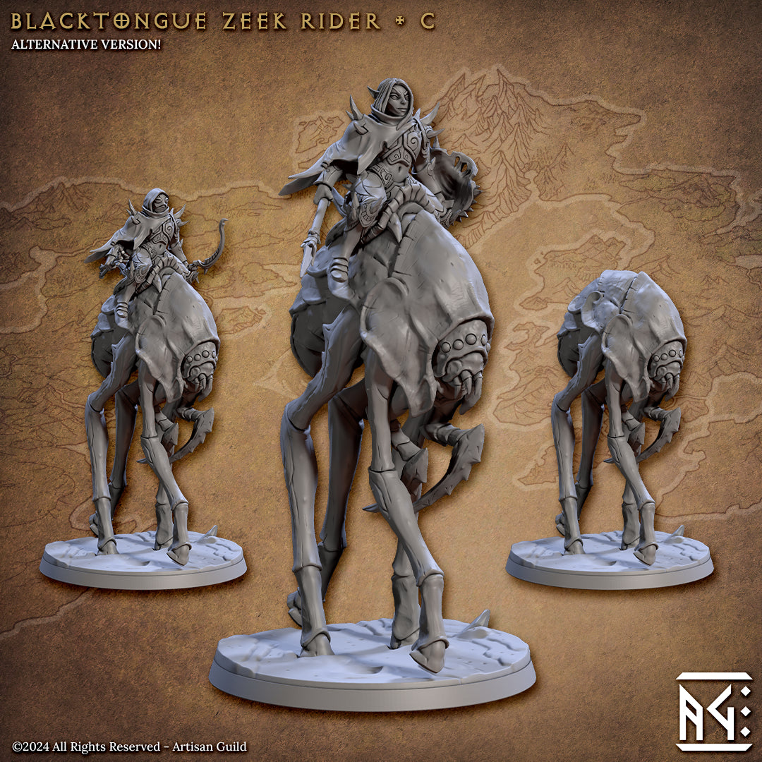 Zeek Rider Miniatures | Blacktongue Assassins | Fantasy D&D Miniature | Artisan Guild
