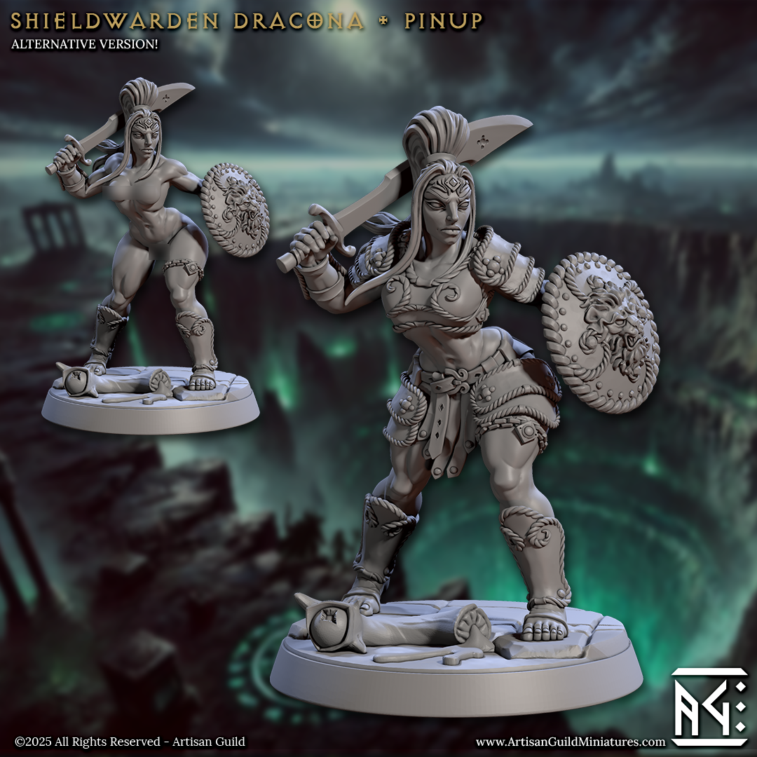 Shield Warden Dracona Pin-Up | Descent into the Hive of the All-Seeing | Artisan Guild