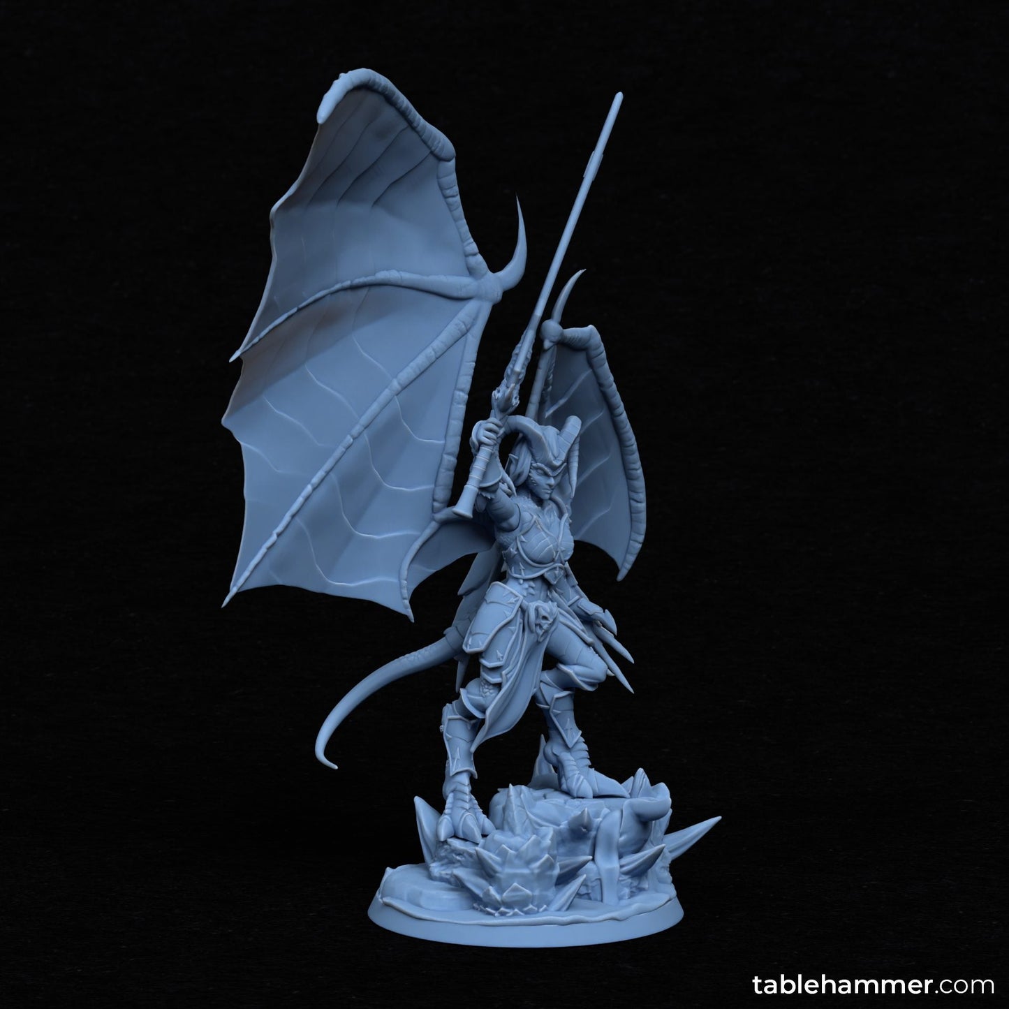 Nyssara the Cursed – Demon Queen of Shadows (60mm Base)