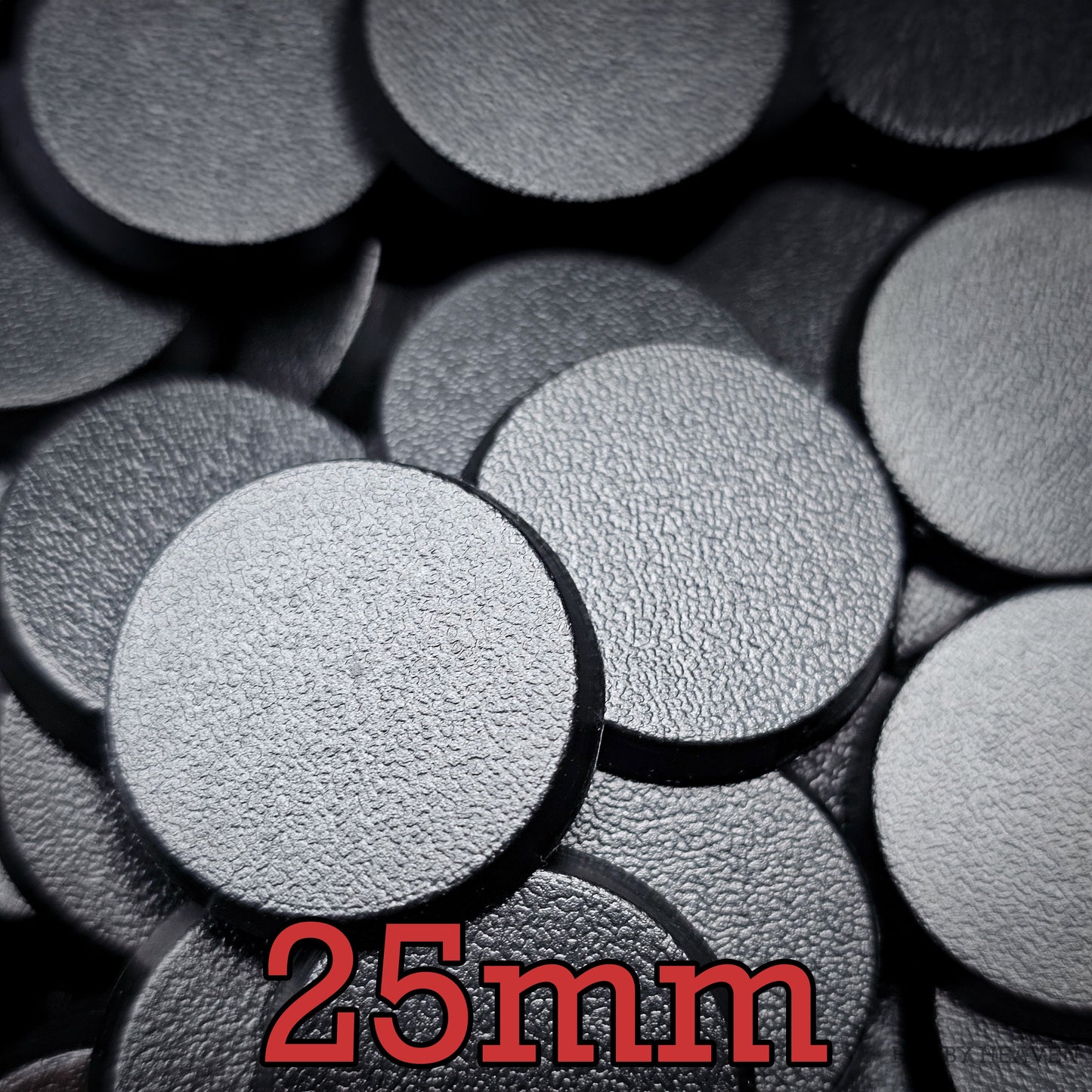 25mm Round Plain Plastic Bases