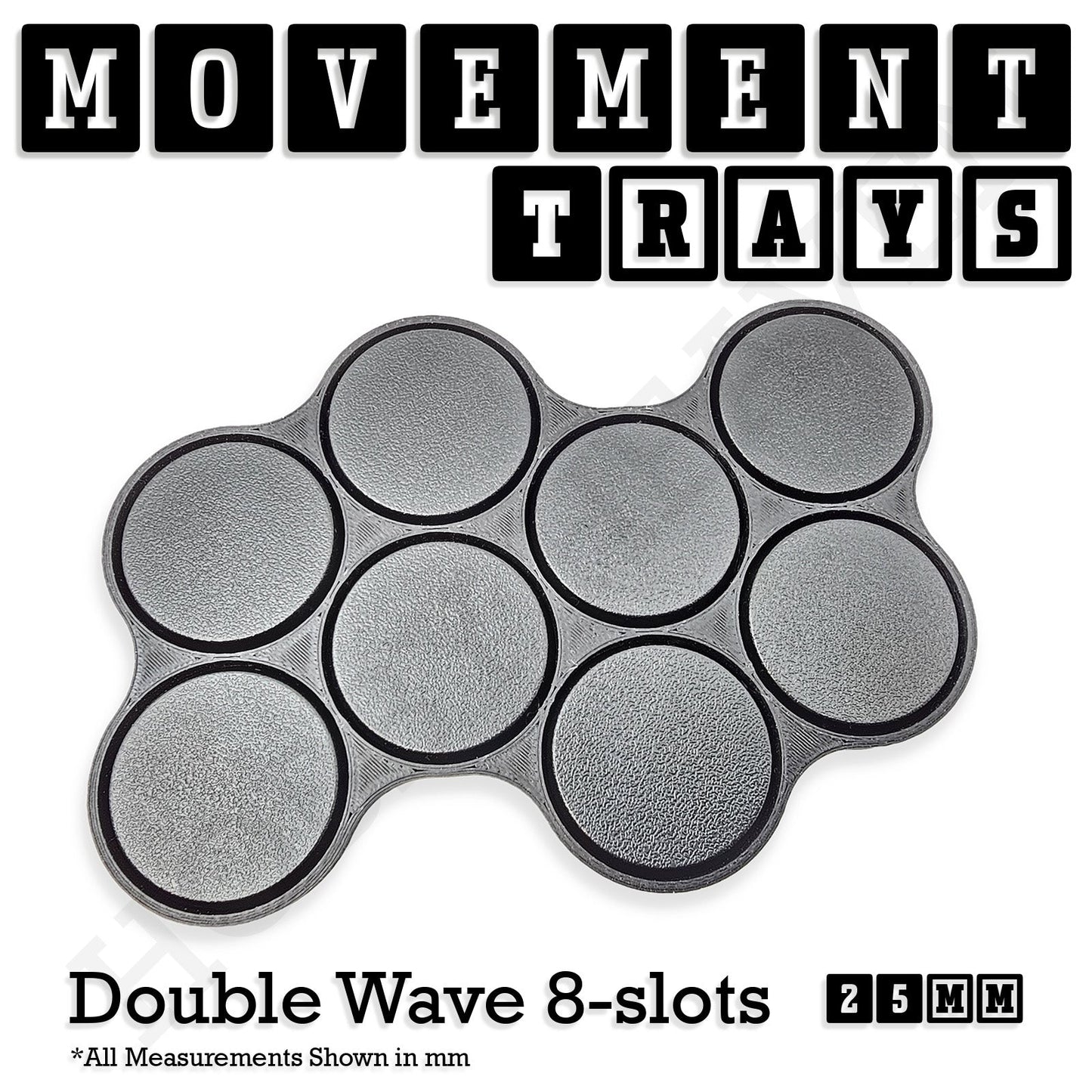 25mm Movement Trays for Tabletop Games | Waargaming | Full Range