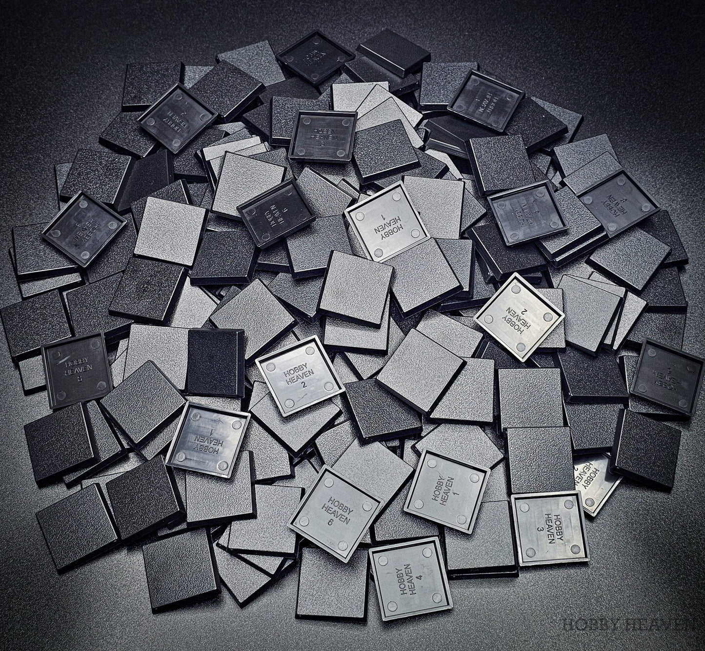 30mm Square Plain Plastic Bases