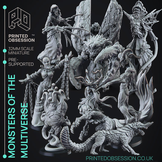 Monsters of the Multiverse Miniatures | Fantasy Miniature | Printed Obsession