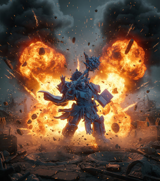 Miniature of Lorgar, primarch of the Word Bearers