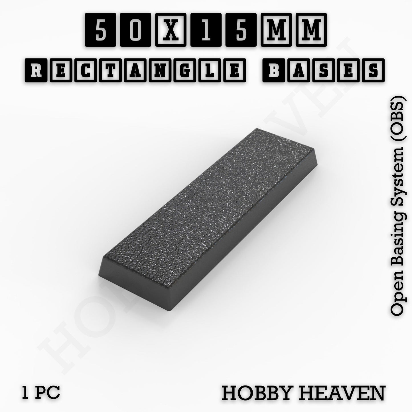 Rectangle Bases Range Sizes - 75x30mm to 125x40mm Medium Sizes 3d Print Full Range Tabletop Games