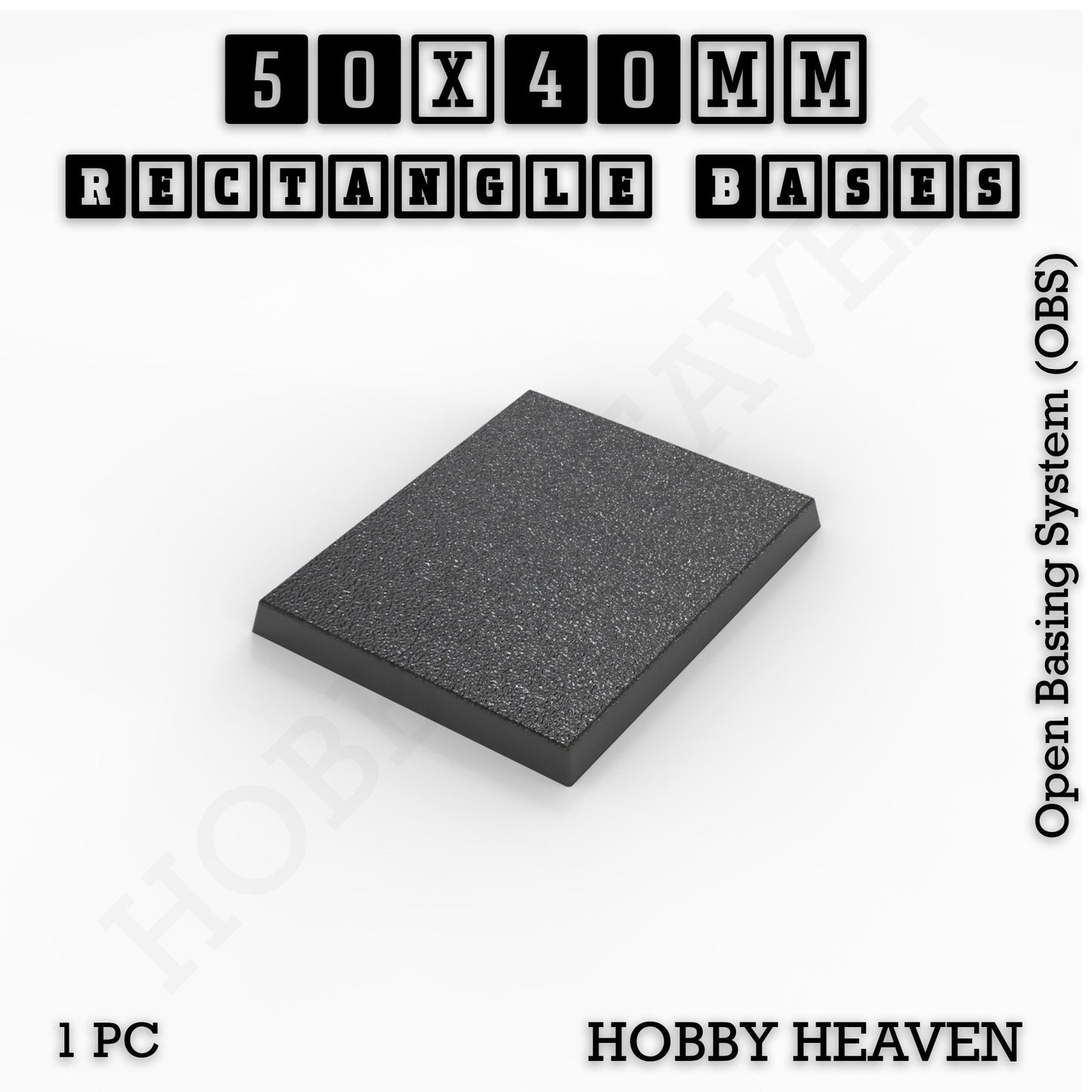 Rectangle Bases Range Sizes - 20x15mm to 75x25mm Small Sizes 3d Print Full Range Tabletop Games