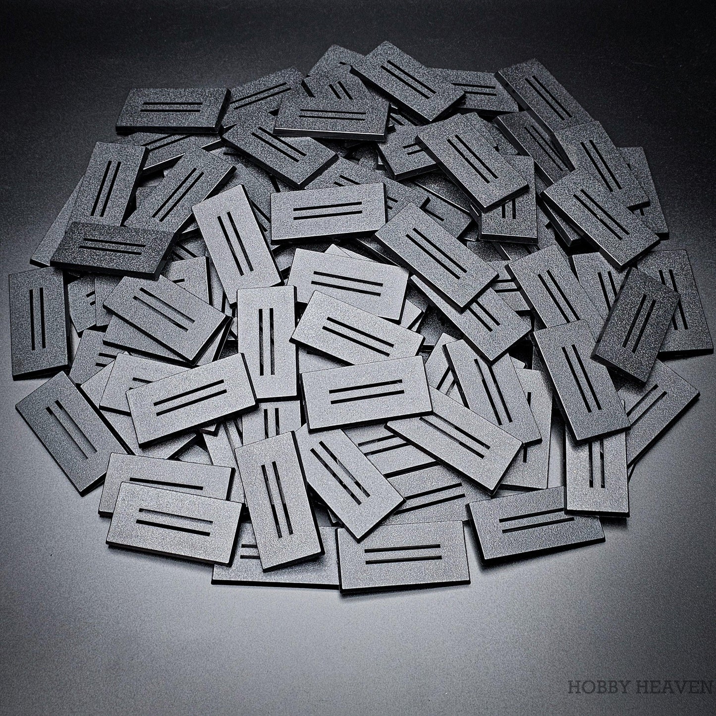 60x30mm Rectangle Slotted Plastic Bases