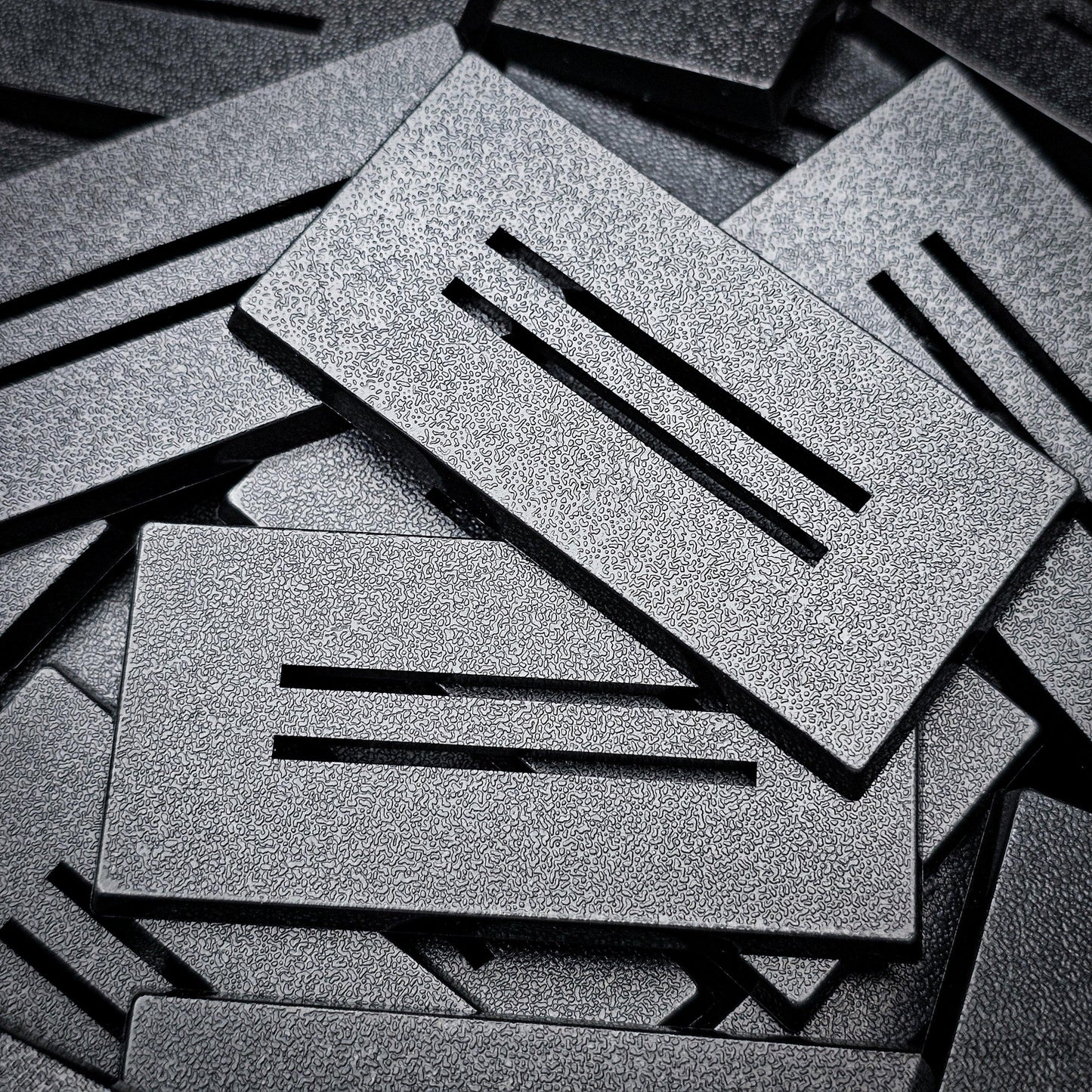 60x30mm Rectangle Slotted Plastic Bases