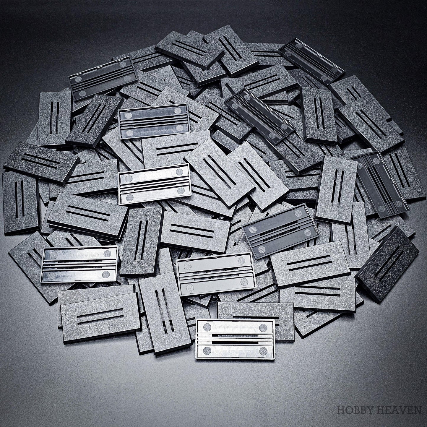60x30mm Rectangle Slotted Plastic Bases