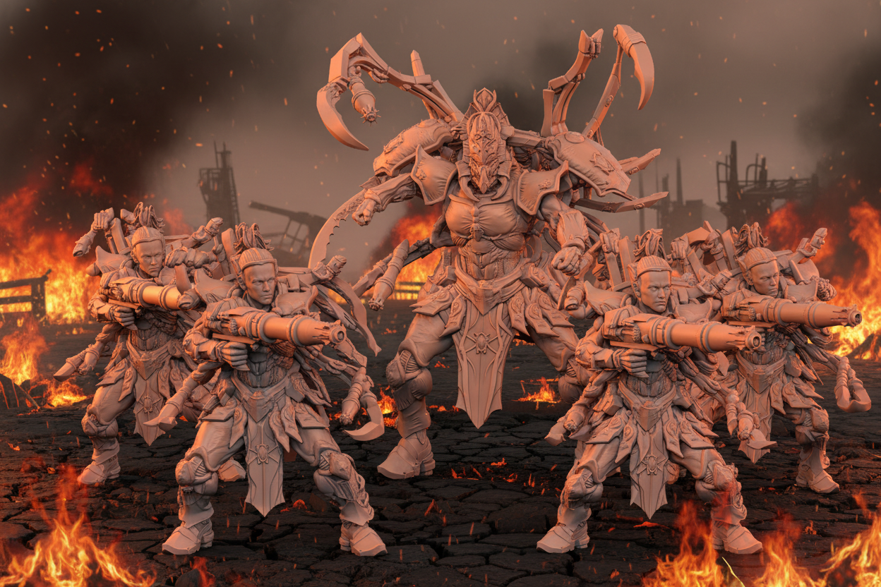 Aeldari Warp Spider squad