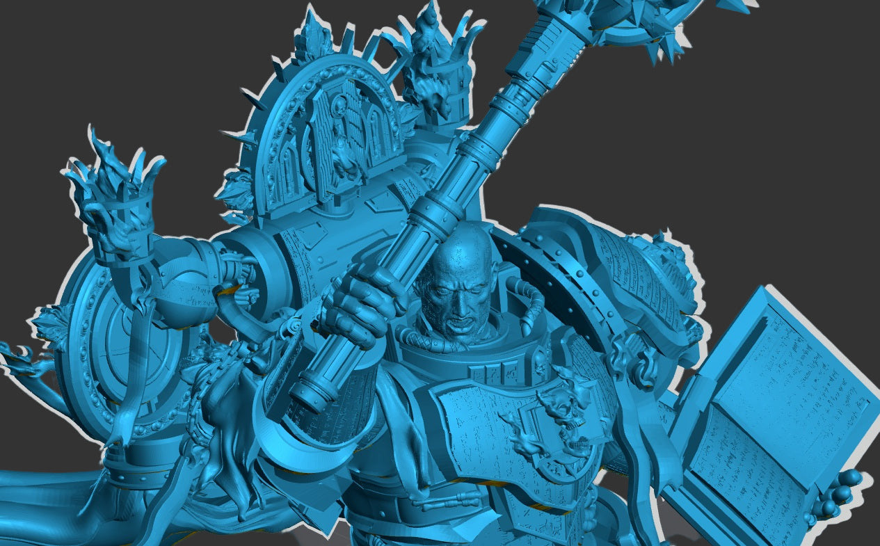 Miniature of Lorgar, primarch of the Word Bearers