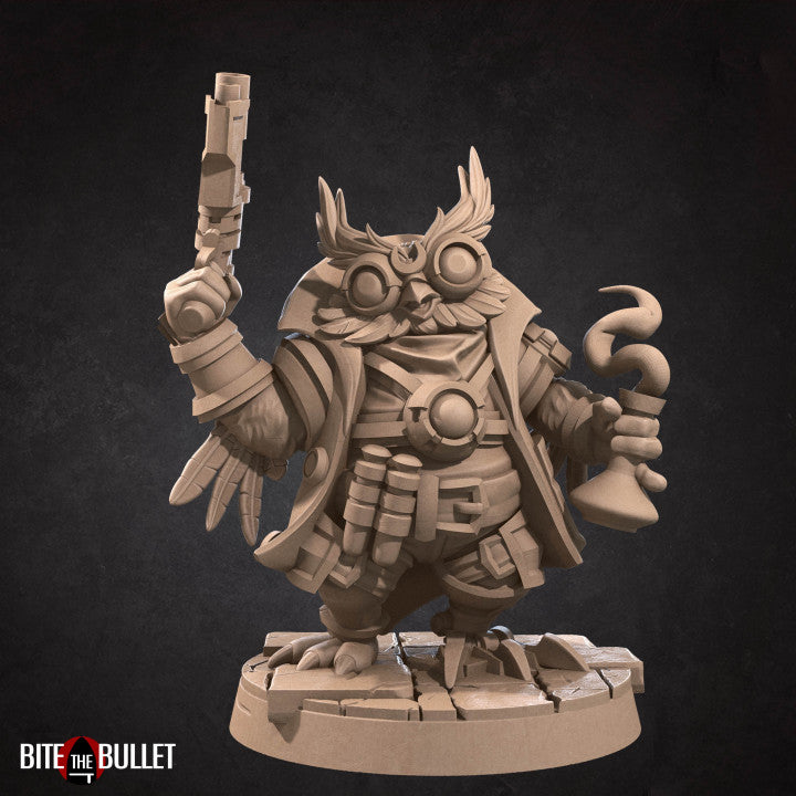 Artificer A | Owlfolk | Fantasy Miniature | Bite the Bullet