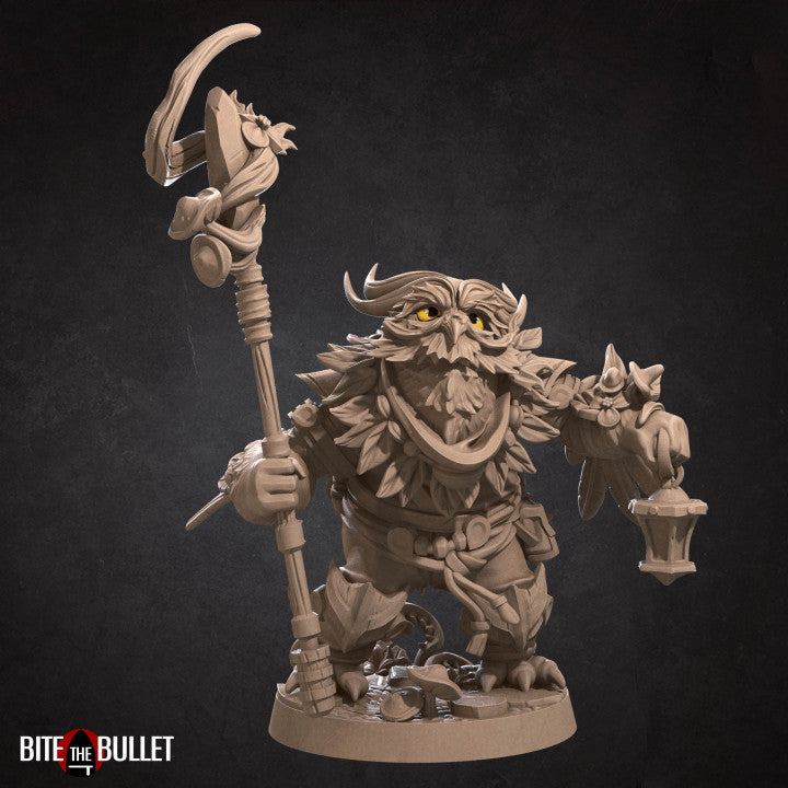 Druid A | Owlfolk | Fantasy Miniature | Bite the Bullet